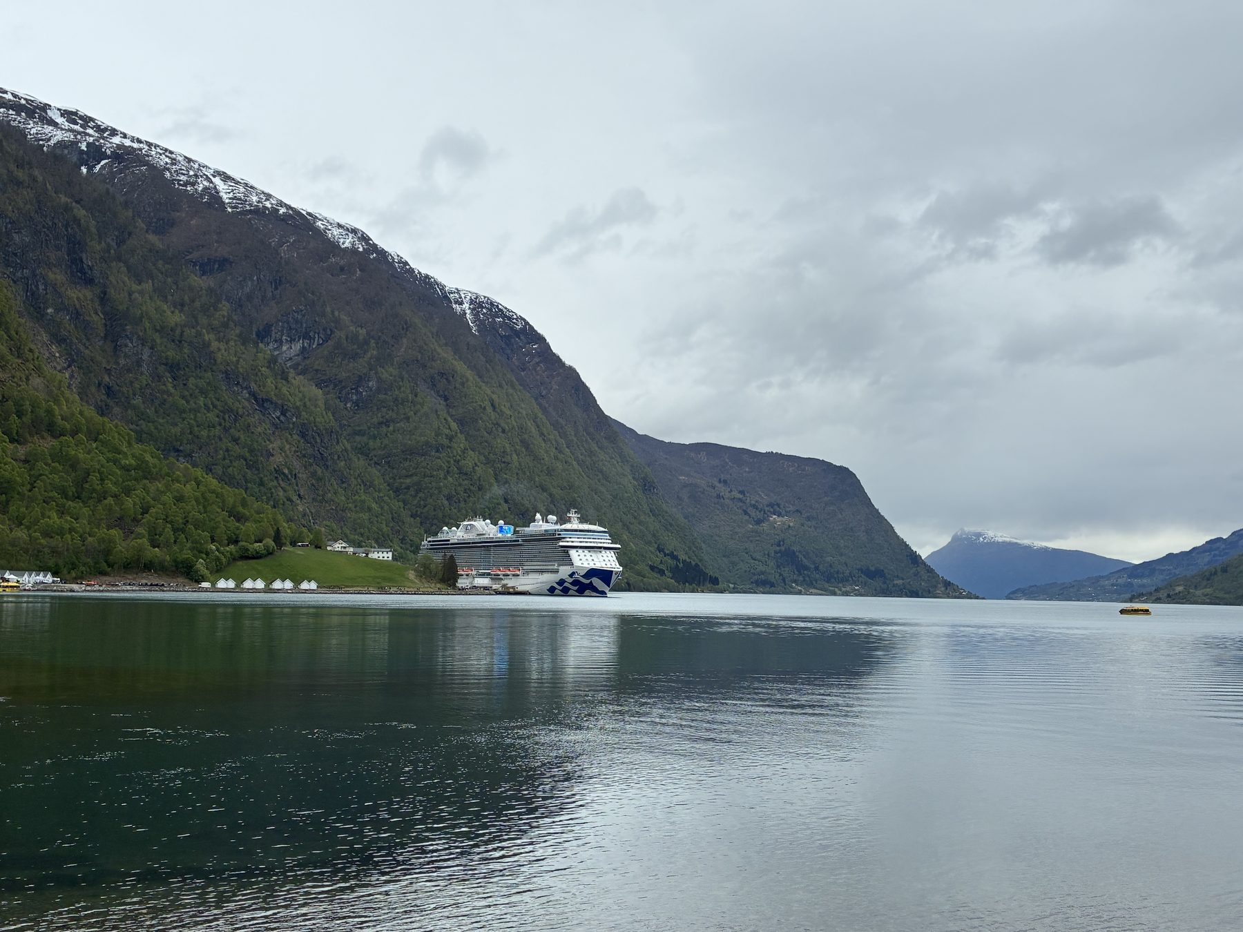 Sky Princess moored in the Sognefjord
