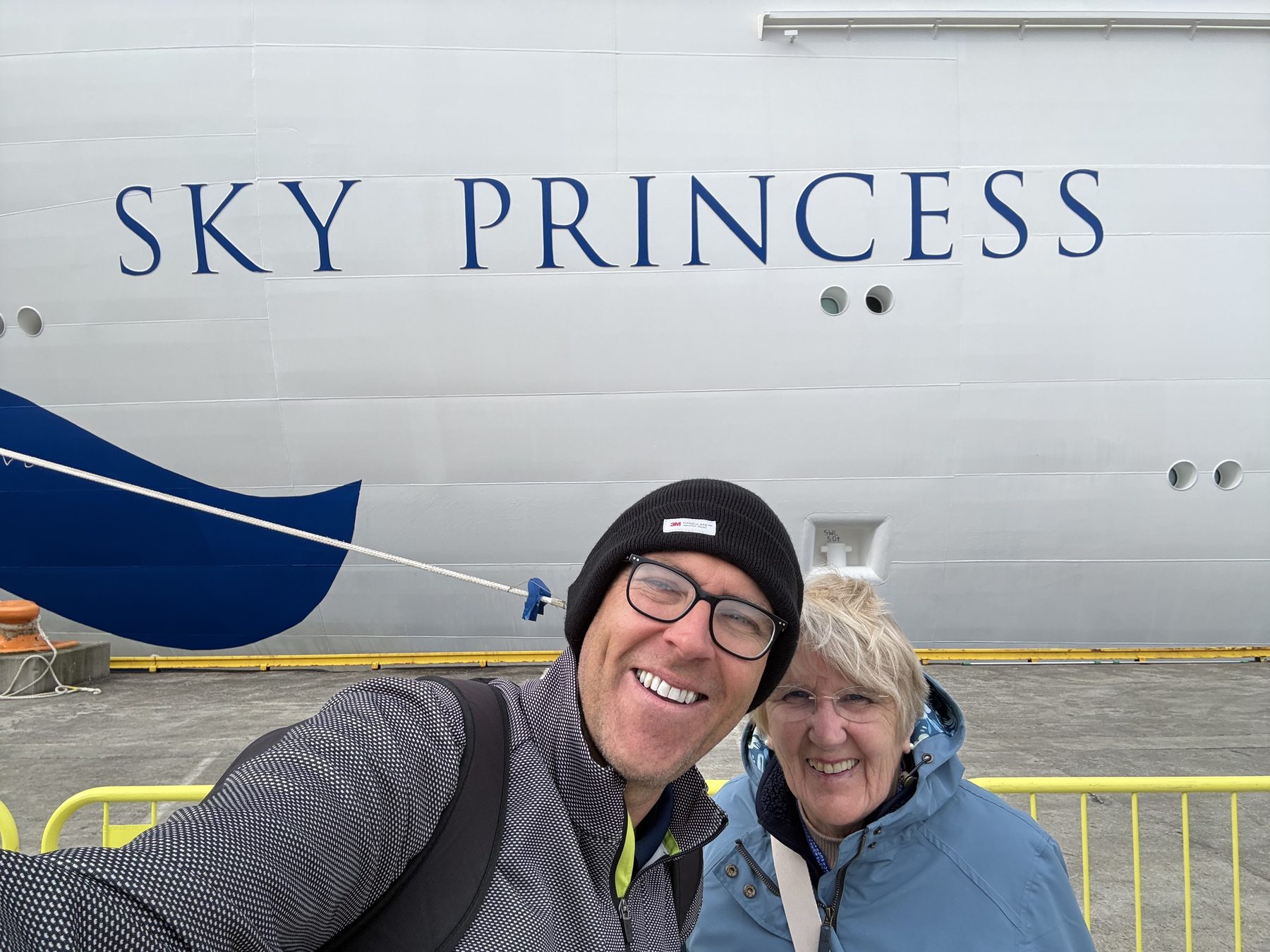Sky Princess hull selfie