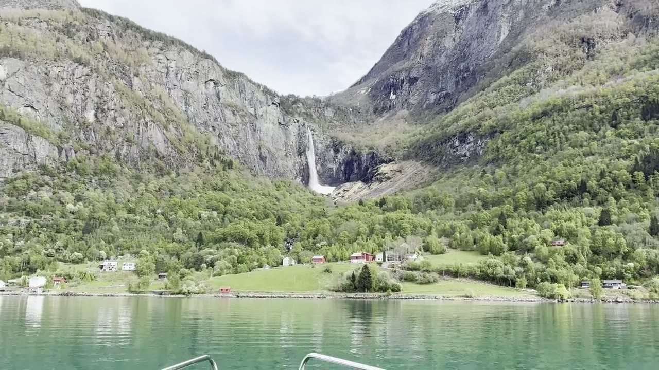 The waterfall cascade viewed from the RIB